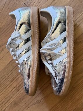 Adidas Samba Metallic Silver Sneakers
